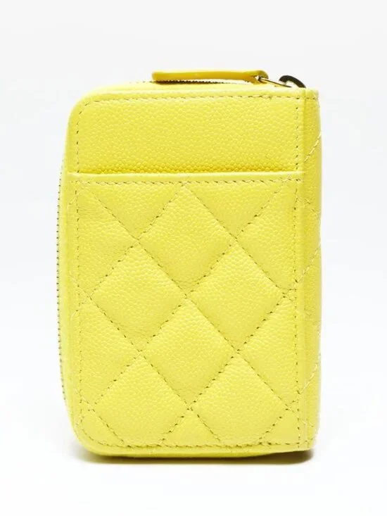 Chanel Coin Case CC Logo Quilted Caviar Leather Fragment - Picture 3 of 10